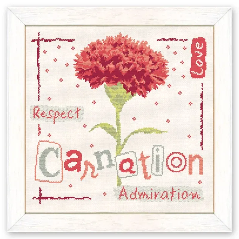 LiliPoints Carnation borduurpatroon anjerbloem