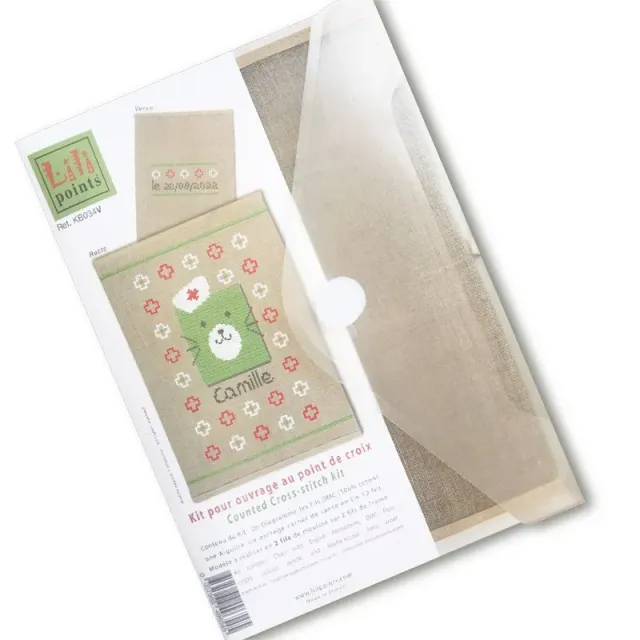 LiliPoints Teddy Bear groeiboekhoes borduurpakket groen