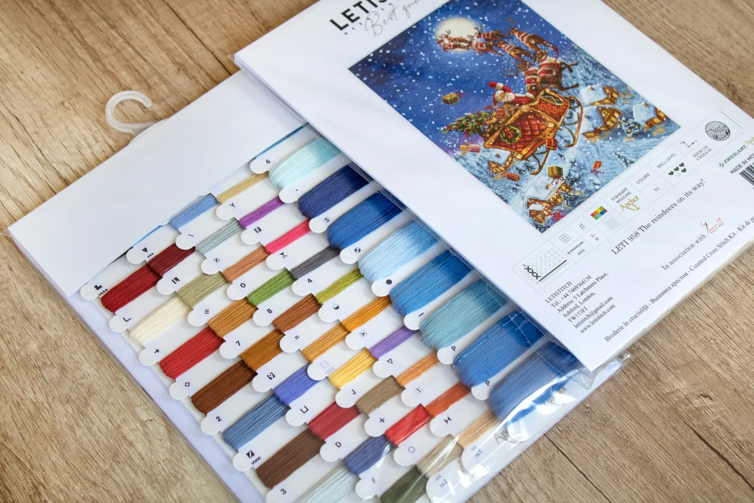 Leti Stitch LETI 958 Rendieren borduurpakket 40x30 cm kerst