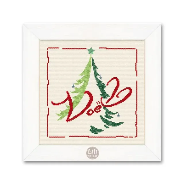 LiliPoints 1 Christmas Tree groen borduurpatroon 106 steken