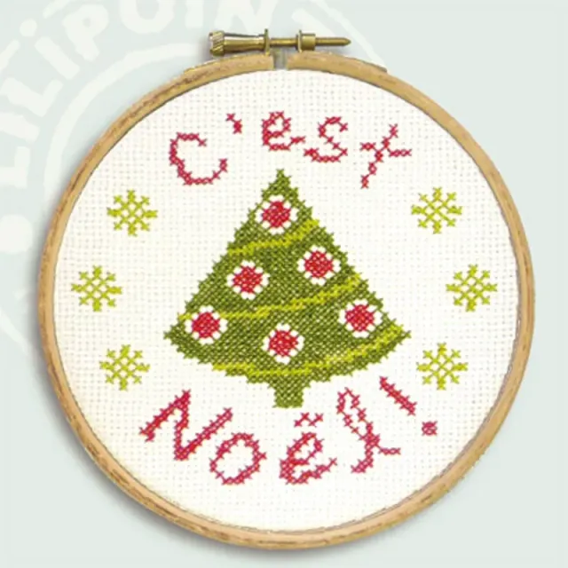 LiliPoints C'est Noël borduurpakket mini kerst