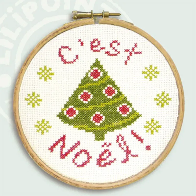 LiliPoints C'est Noël borduurpakket mini kerst