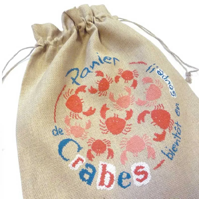 LiliPoints Crab bucket borduurpatroon kruissteek beige