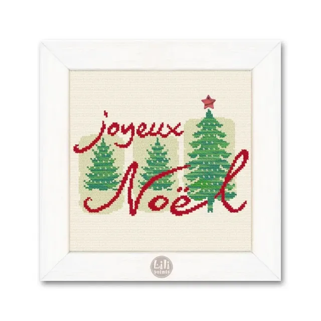LiliPoints 3 Christmas Trees groen borduurpatroon met kralen