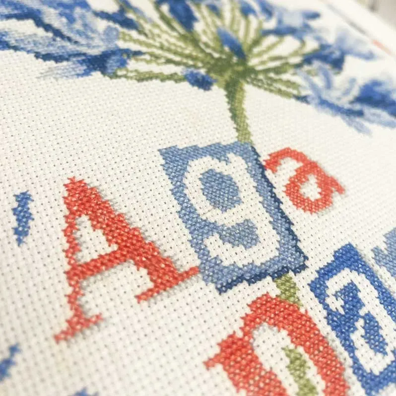 LiliPoints L’agapanthe borduurpatroon kruissteek bloem