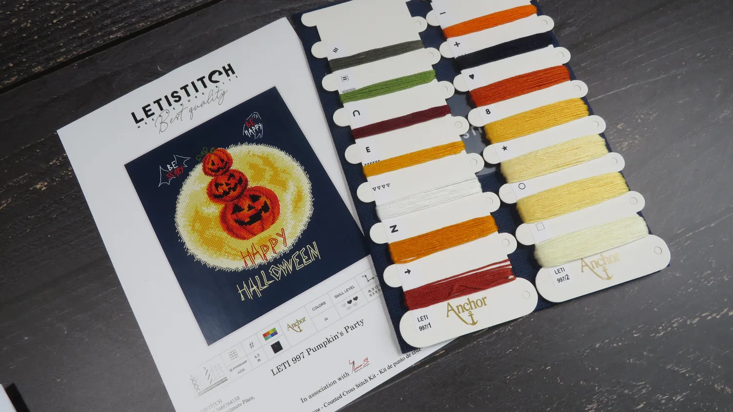 Leti Stitch 997 Pumpkin's Party borduurpakket 16x13 cm halloween