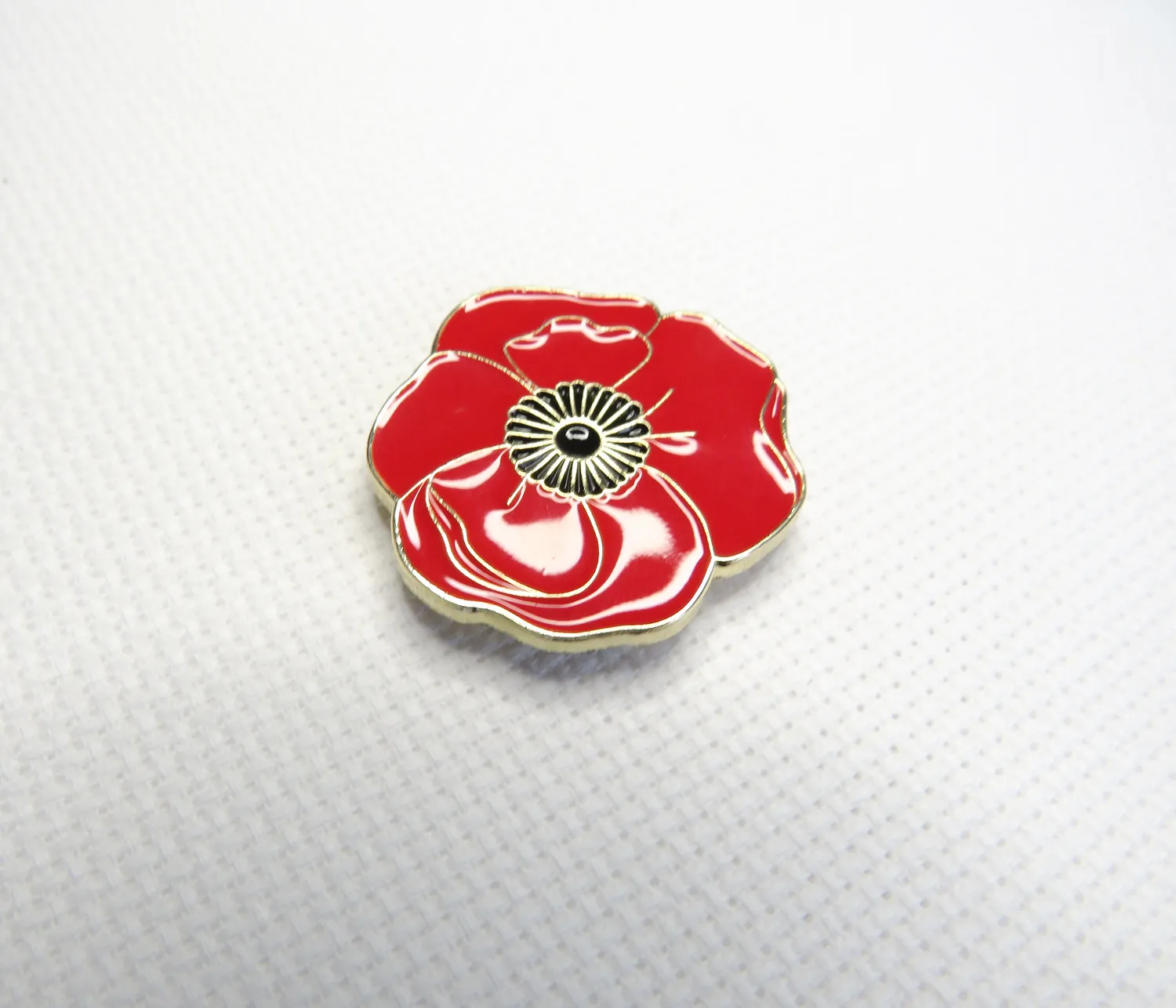 Leti Stitch 14388 Red Poppy Bloom needleminder 30mm emaille