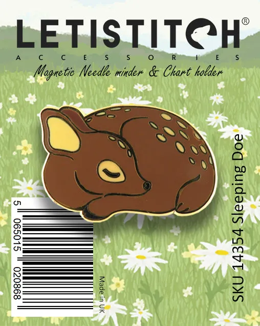 Leti Stitch 14354 Sleeping Doe naaldmagneet emaille