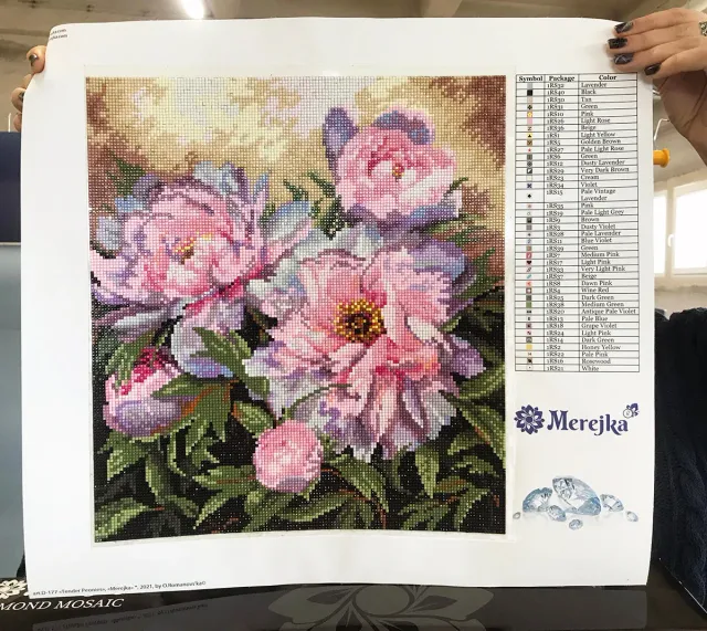 Merejka Tender Peonies diamond painting 35x39