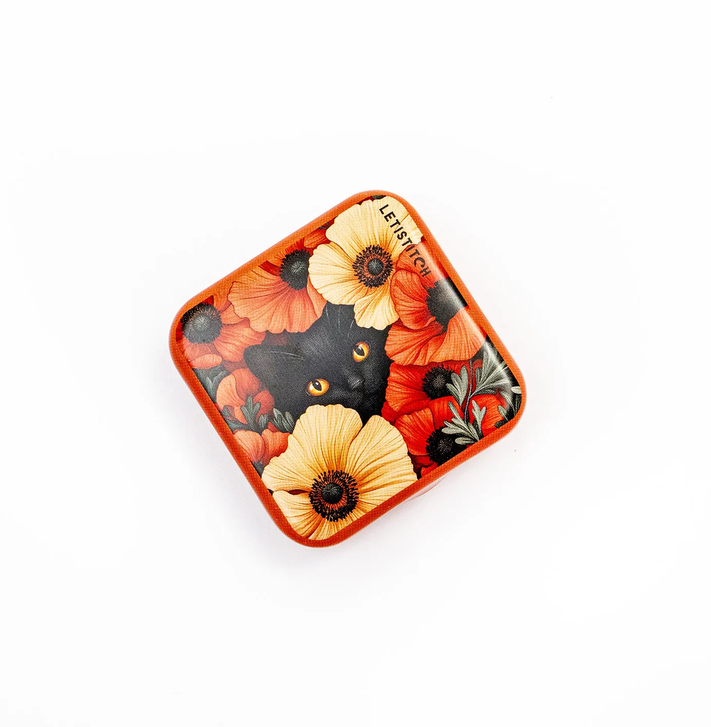 Leti Stitch 25640 Poppy Eyes naaldendoosje blik 5,5 cm