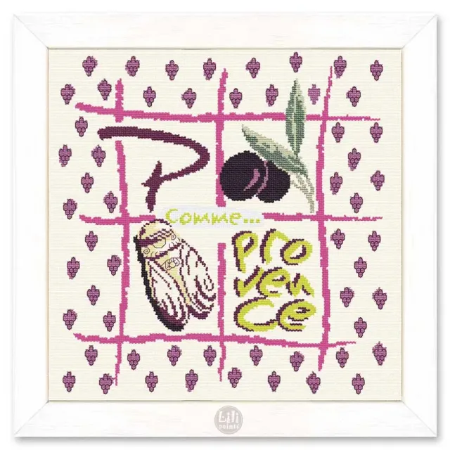 LiliPoints P as in Provence borduurpatroon letter