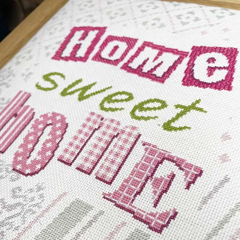 LiliPoints Home Sweet Home borduurpatroon 2 kleuren