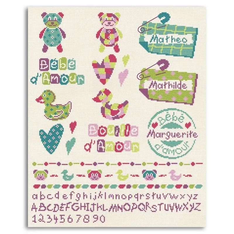 LiliPoints Baby ideas kruissteekpatroon baby