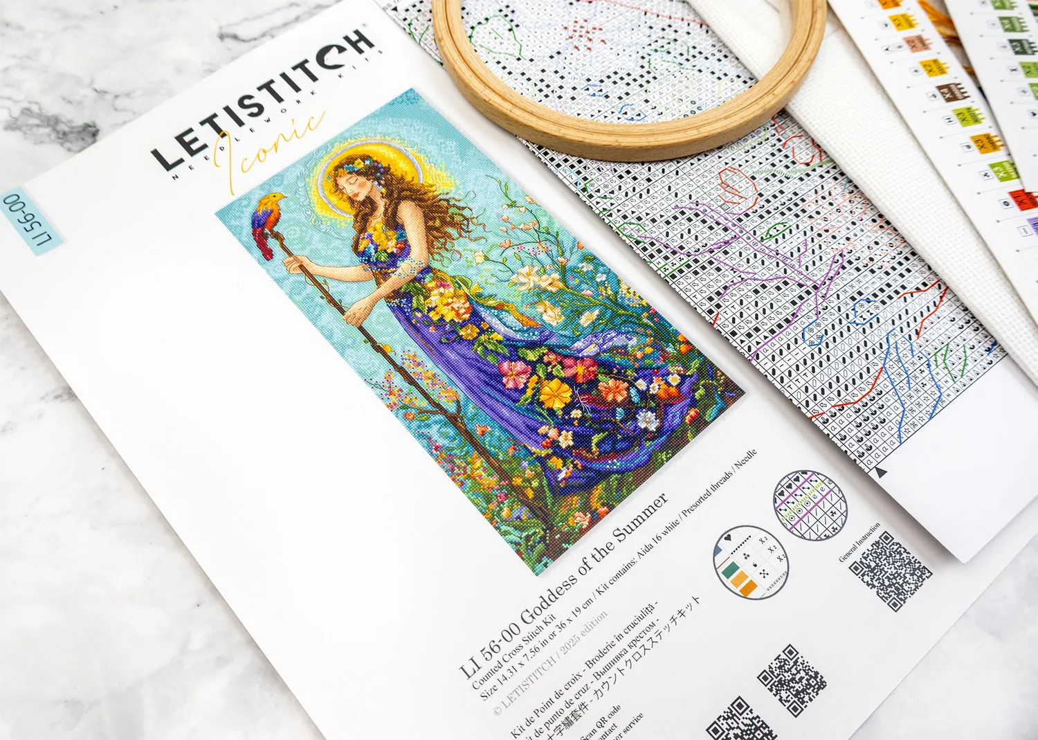 Leti Stitch LI 56-00 Goddess of the Summer borduurpakket 36x19cm