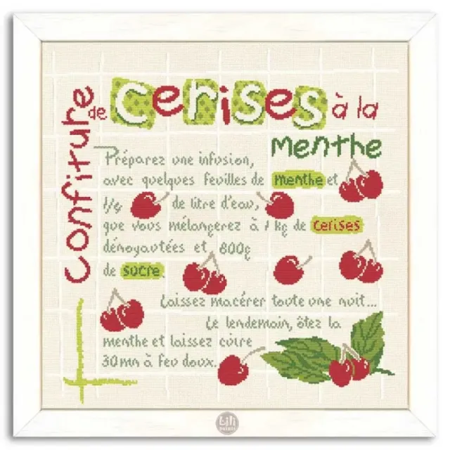 LiliPoints Minted Cherry Jam kruissteekpatroon kers