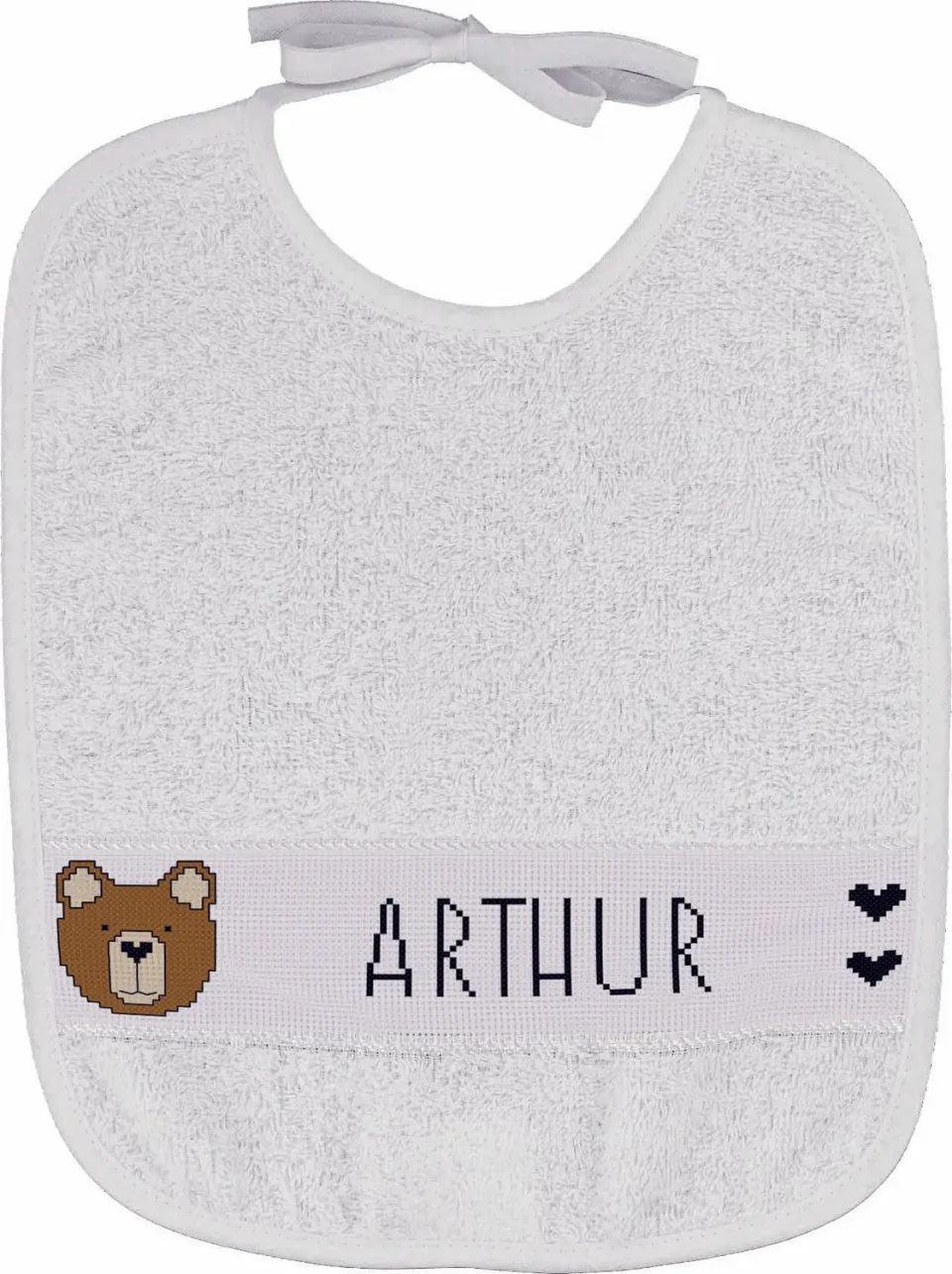 SEG Princesse Bavoir Petit Ours slabbetje borduurpakket kruissteek