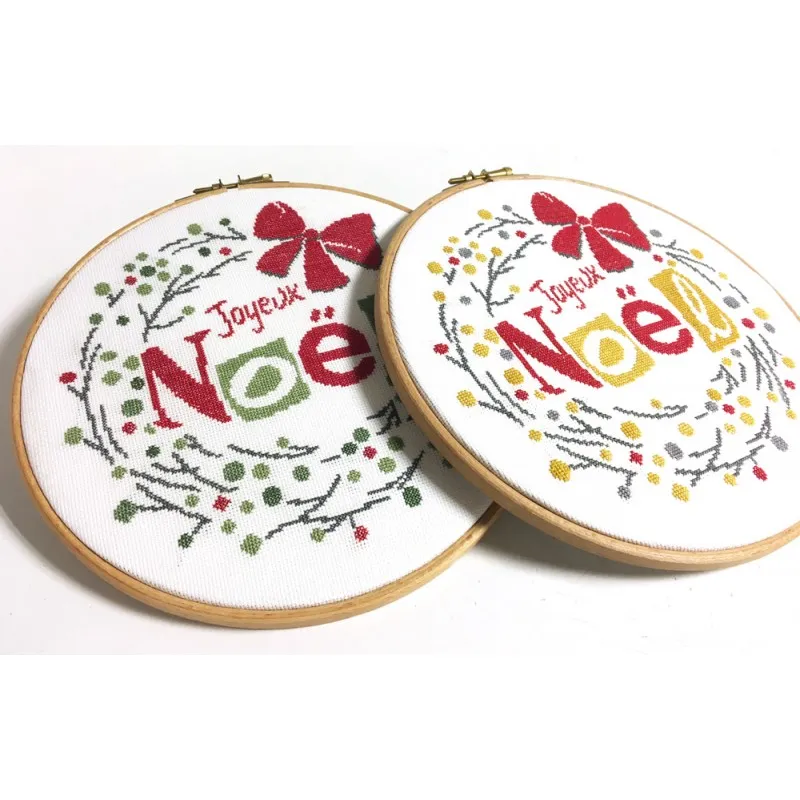 LiliPoints La couronne de Noel 2 borduurpatroon kerstkrans