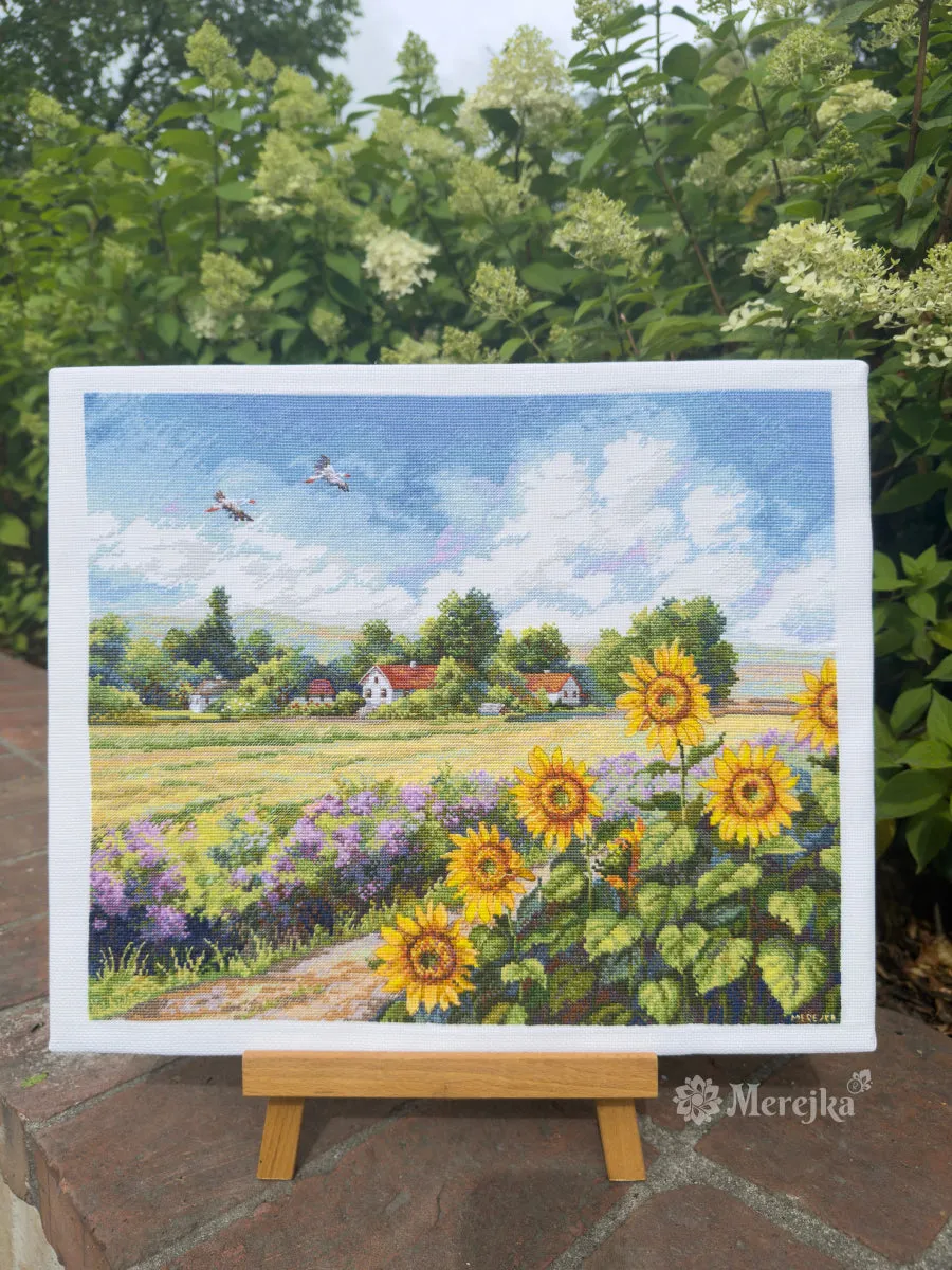 Merejka The Way Home borduurpakket 32x37,5 wit