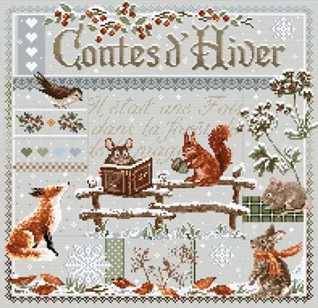 Madame la Fée Contes d'Hiver Kit 180 borduurpakket set van 2 winter