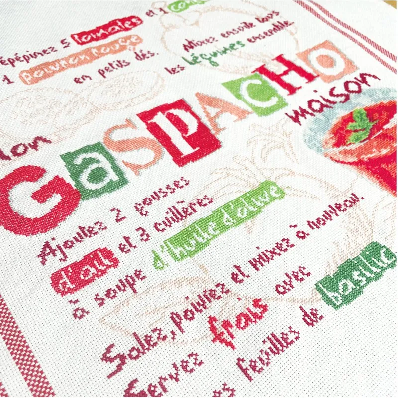 LiliPoints Le Gaspacho borduurpatroon groenten