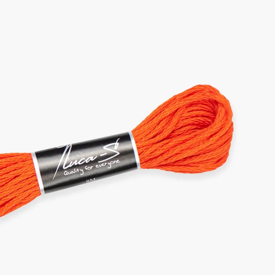Leti Stitch Luca-S 388 splijtgaren katoen rood 8 meter