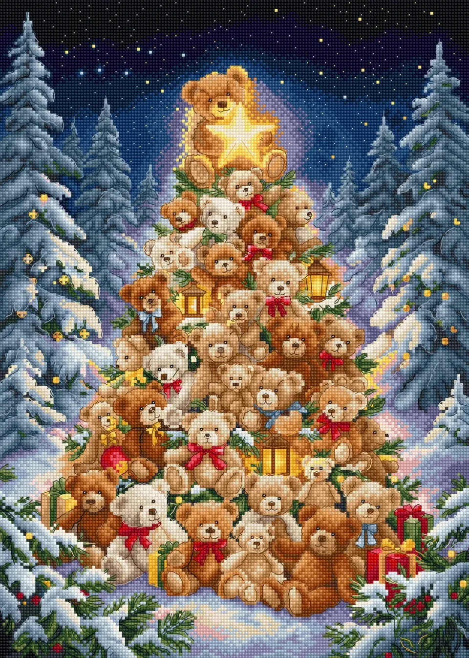 Leti Stitch L10-008 Teddy Wonderland borduurpakket 25x35 Aida