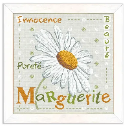 LiliPoints Daisy borduurpatroon madelief