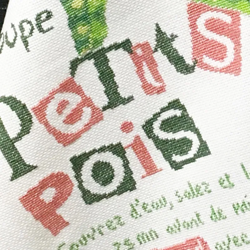 LiliPoints Pea Soup kruissteekpatroon voor theedoek