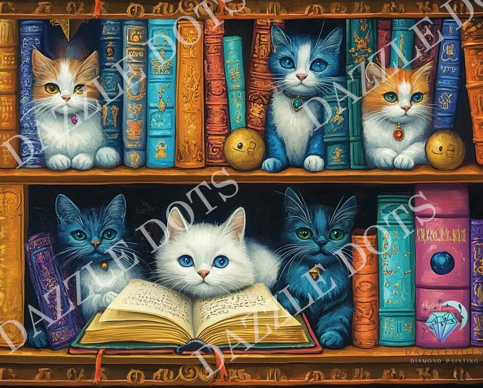 Leti Stitch Dazzle Dots LT07 Book Shelf diamond painting boekenplank