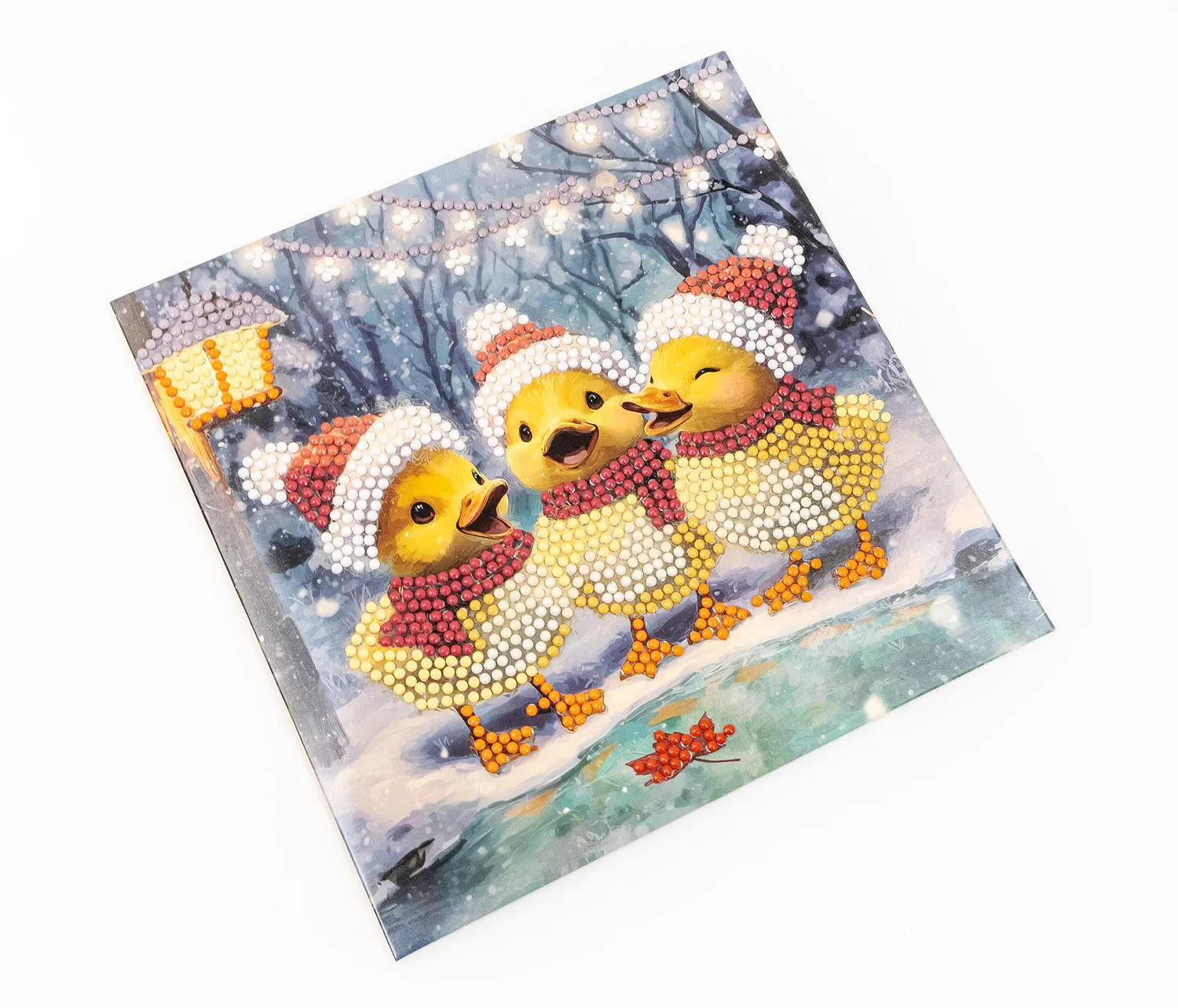 Dazzle Dots 481-500 Holiday Ducklings diamond painting kaart