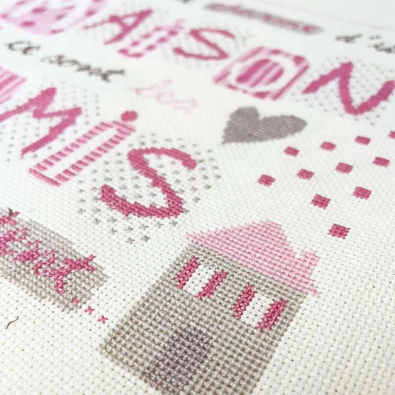 LiliPoints Charming House borduurpatroon 2 kleuren