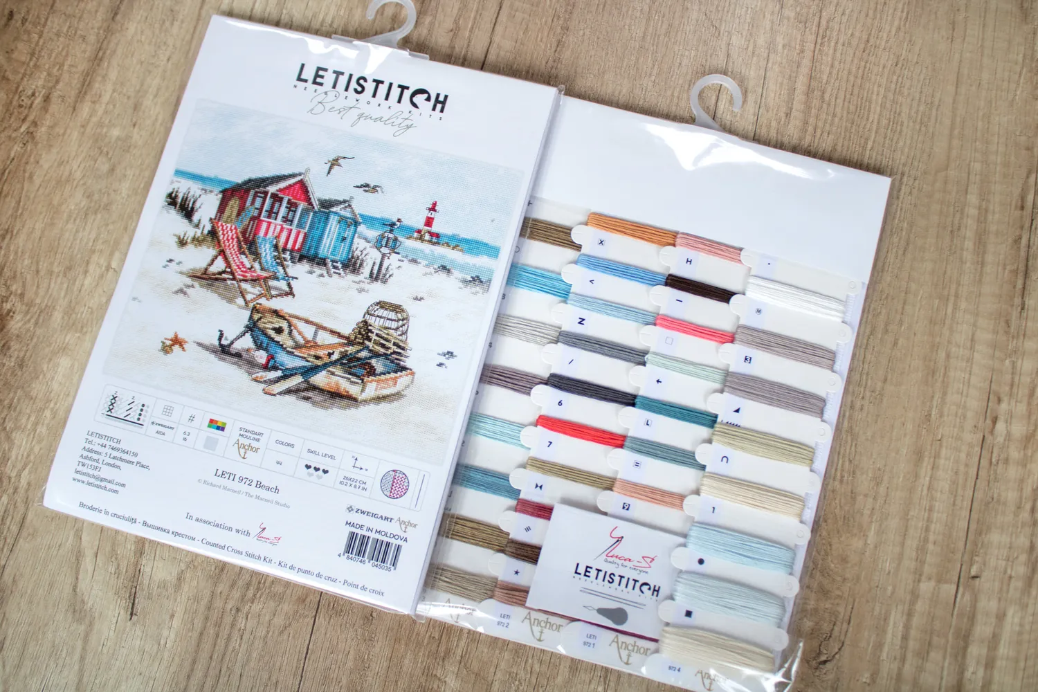 Leti Stitch LETI 972 Beach borduurpakket 26x22 strand