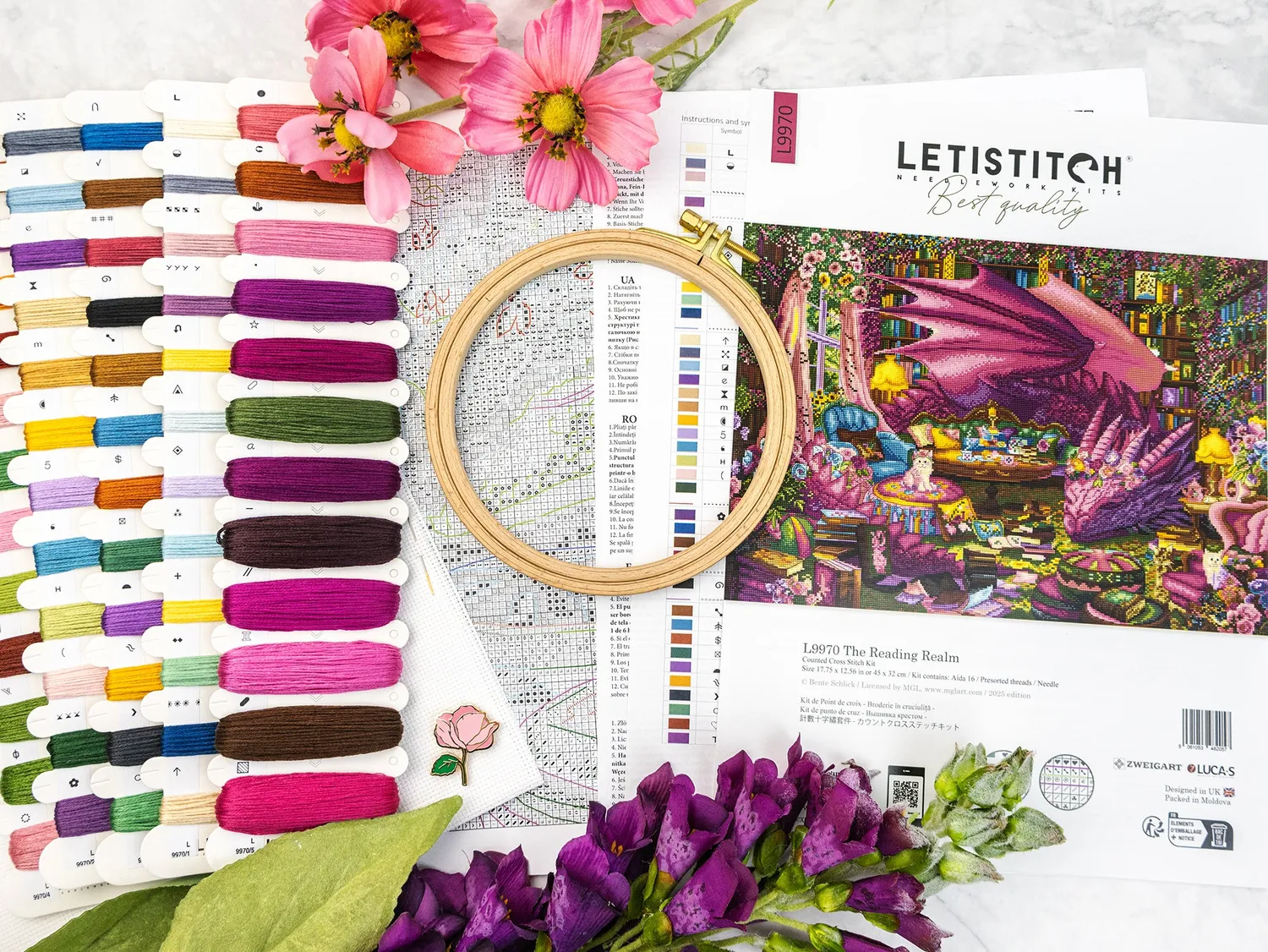 Leti Stitch L9970 The Reading Realm borduurpakket 45x32 cm