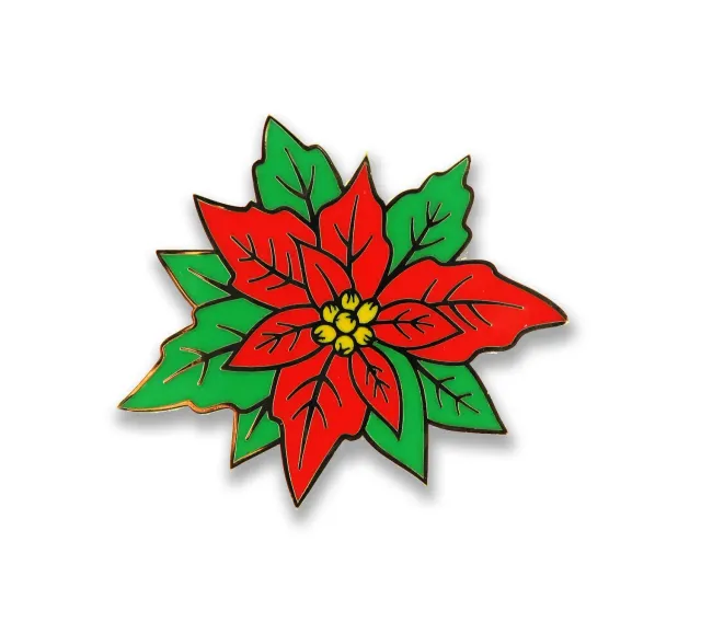 Leti Stitch Poinsettia 14353 naaldmagneet kerst 35 mm