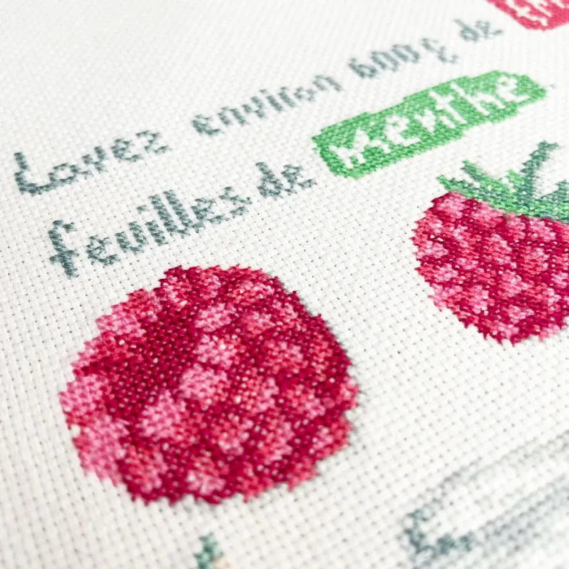 LiliPoints Raspberry Smoothie kruissteekpatroon 187x187