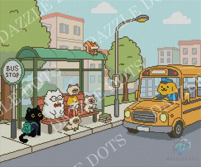 Leti Stitch Dazzle Dots LDS-7065 Busy Little Paws diamond painting 60x50