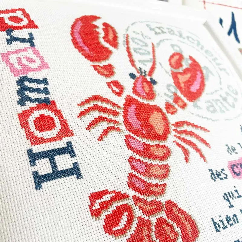LiliPoints Lobster A018 borduurpatroon kreeft
