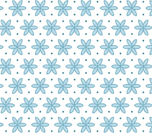 SEG Collection Privée coupon stof blauw bloemen geometrisch