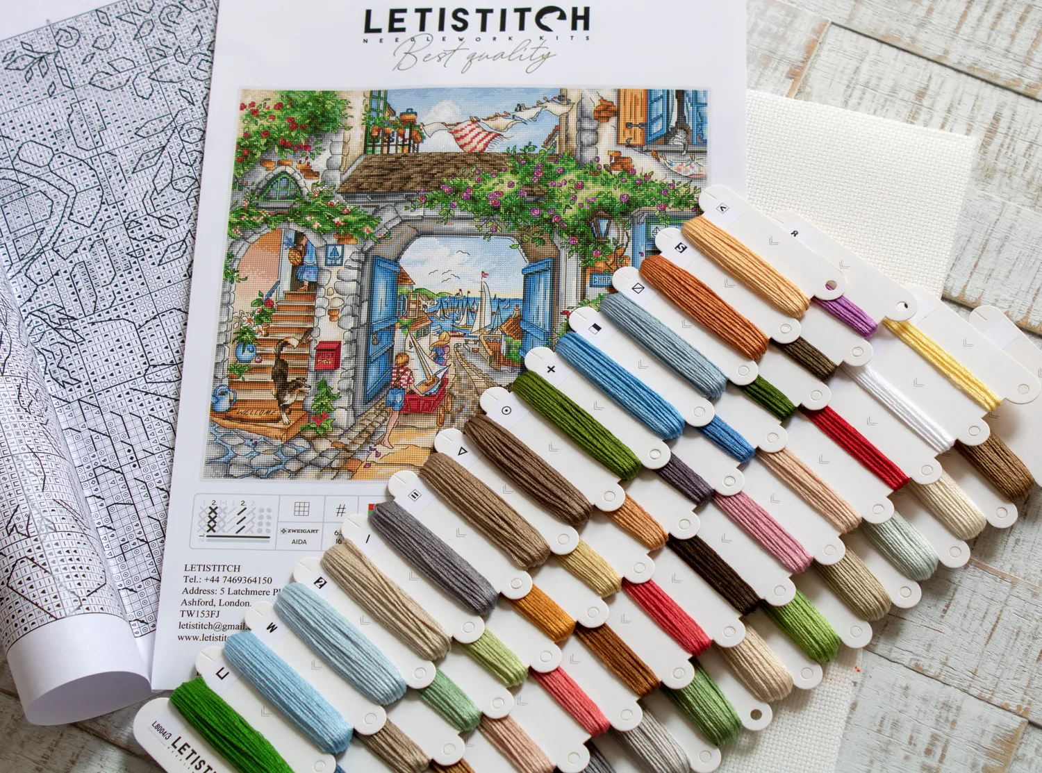 Letistitch L8004 To The Harbor kruissteek borduurpakket 35x31 cm