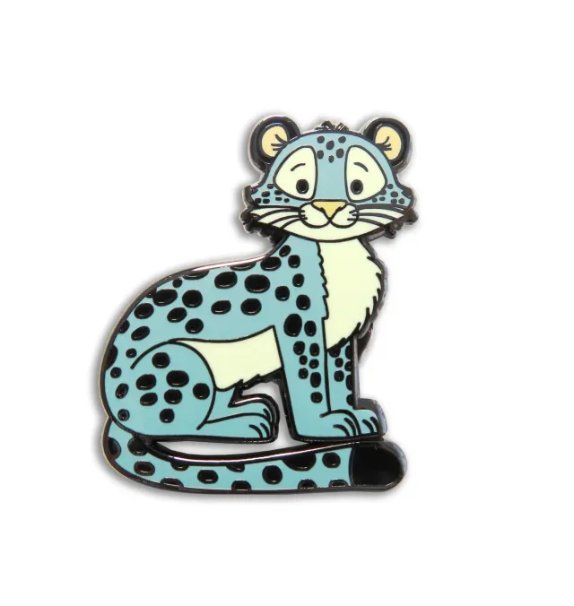 Leti Stitch Snow Leopard Cutie naaldmagneet 40 mm emaille