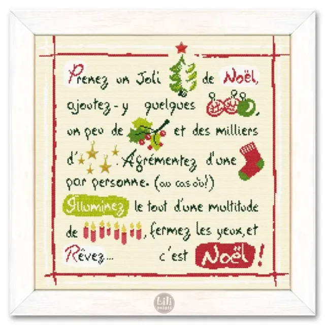 LiliPoints Christmas Recipe borduurpatroon kerst ster