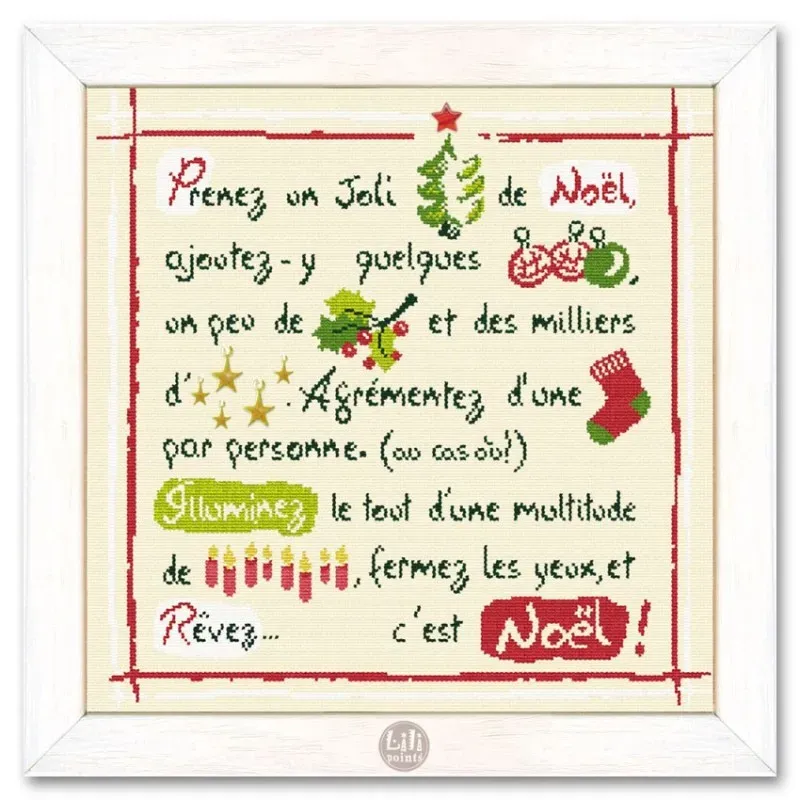 LiliPoints Christmas Recipe borduurpatroon kerst ster