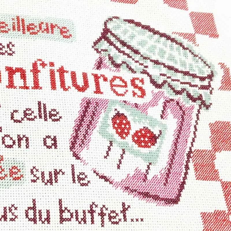 LiliPoints Jam jar kruissteekpatroon 157x154 steken