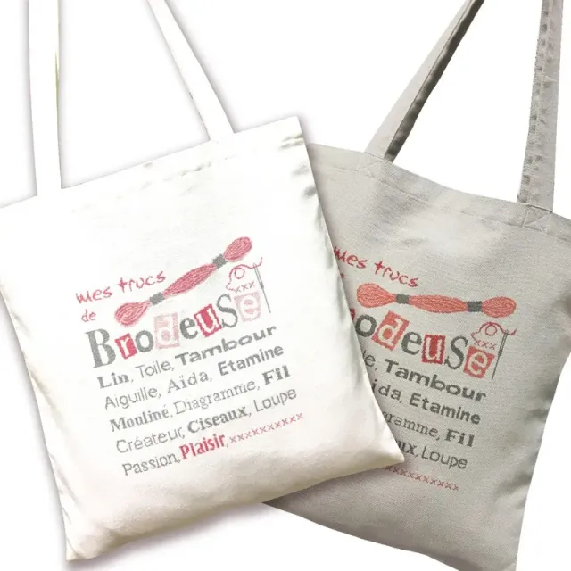 LiliPoints Brodeuses Bag borduurpatroon kruissteek 2 versies