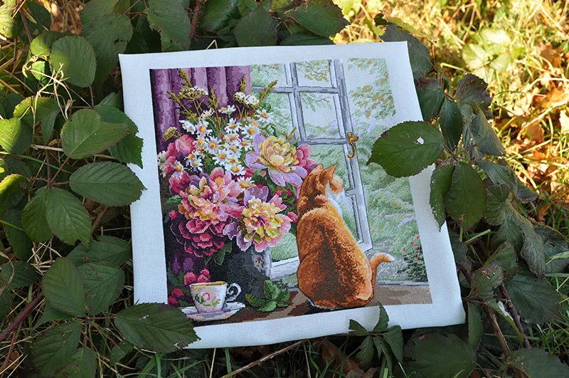 Merejka Summer Afternoon borduurpakket kat 40 kleuren