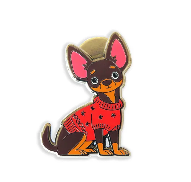 Leti Stitch 14372 Cheerful Chihuahua naaldmagneet 3,5 cm