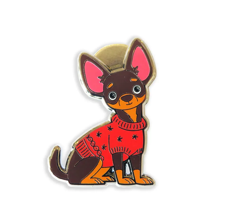 Leti Stitch 14372 Cheerful Chihuahua naaldmagneet 3,5 cm