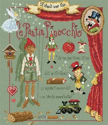 Madame la Fée Le Pantin Pinocchio borduurpatroon pdf pop