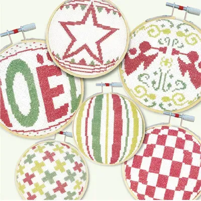 LiliPoints Christmas Ornaments 4 borduurpatroon kerst