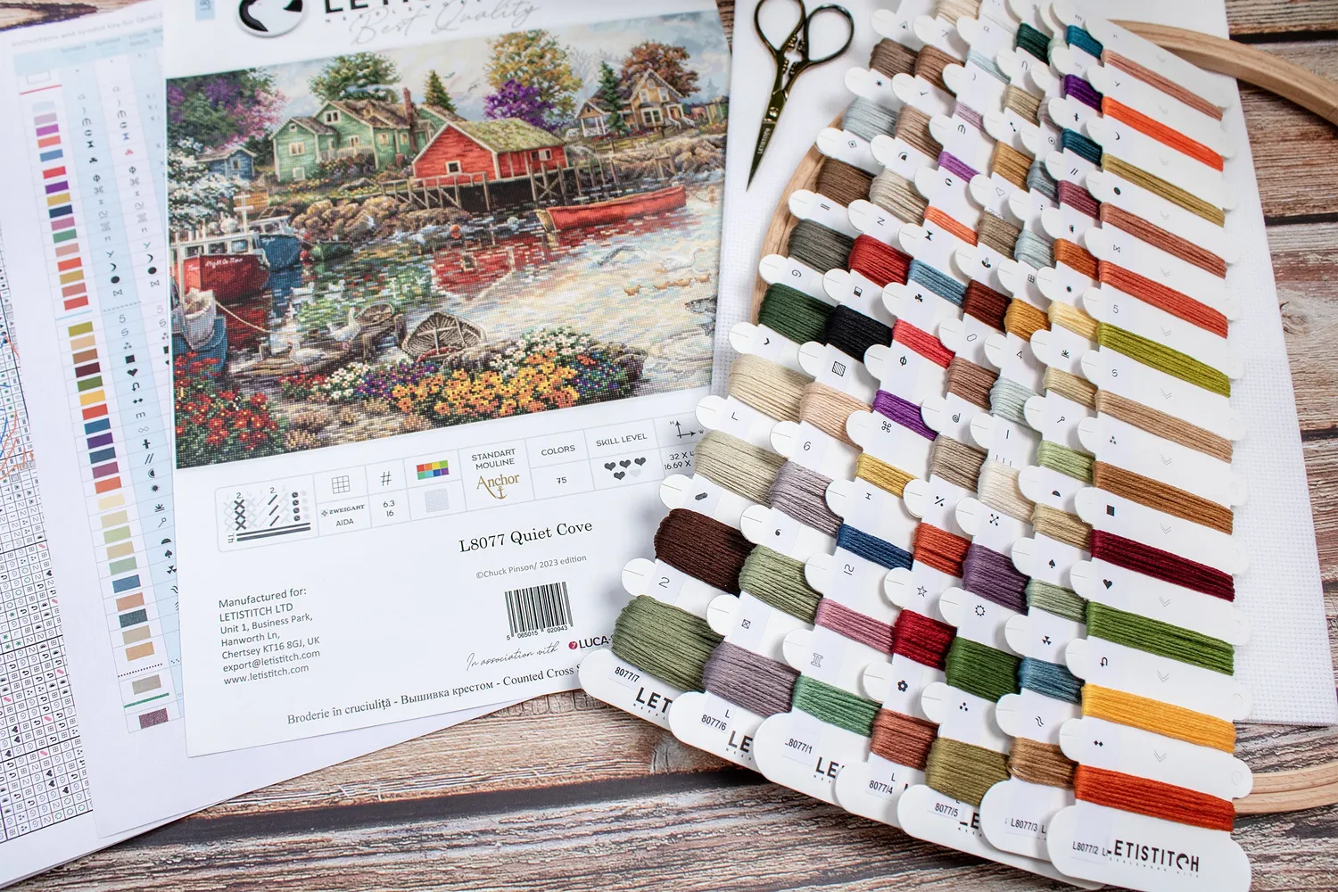 Leti Stitch L8077 Quiet Cove borduurpakket 42x32 cm